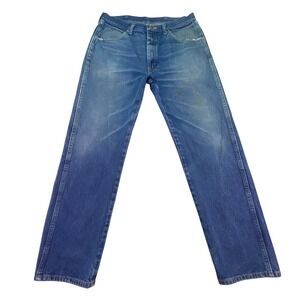 Rustler Jeans Men's Size 34x32 Blue Straight Leg Denim Durable Casual Pants